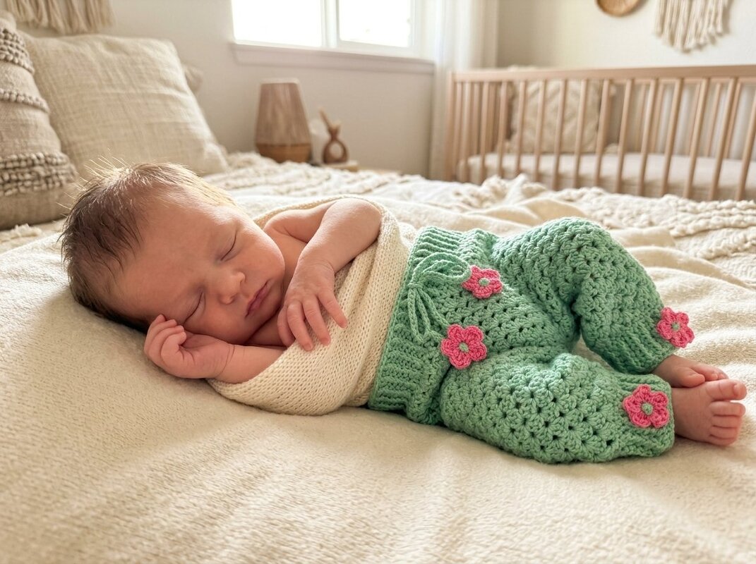 Häkelanleitung Babyhose „Granny Square" – Größe 50–56 - Bild 4