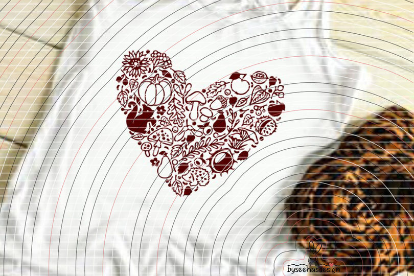 Herz Herbst Plotterdatei SVG DXF