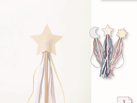 Felt magic wand pattern - 40 cm