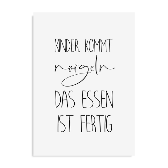 Poster Küche NÖRGELN Küchenposter Wandbild Download Digitale Datei