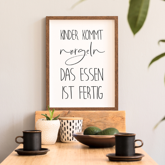 Poster Küche NÖRGELN Küchenposter Wandbild Download Digitale Datei