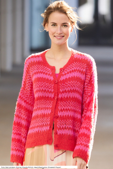 Jacke im Ajourmuster