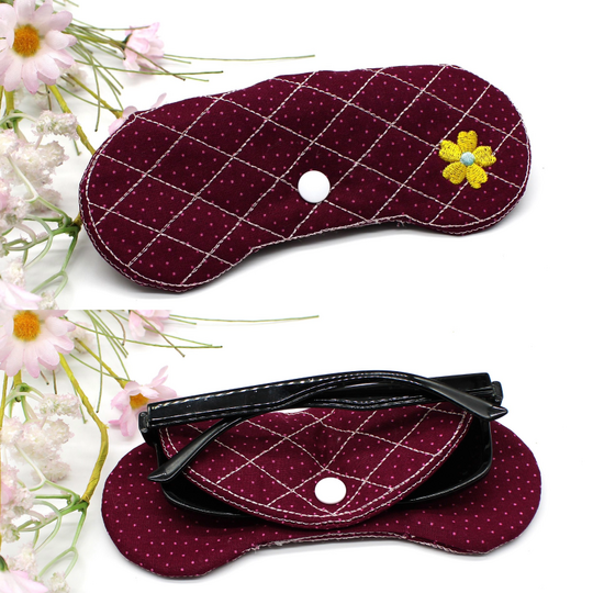 Stickdatei ITH Brillenschutz Quilt Optik 15x18cm