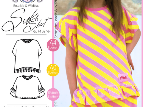 E-Book Schnittmuster Suki-Shirt Gr. 74 bis 164