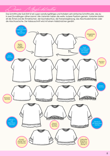 E-Book Schnittmuster Suki-Shirt Gr. 74 bis 164