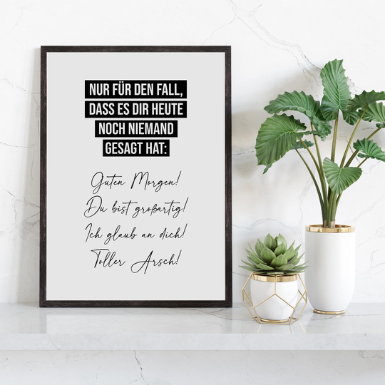Poster TOLLER ARSCH Motivationsposter Wandbild Download Digitale Datei