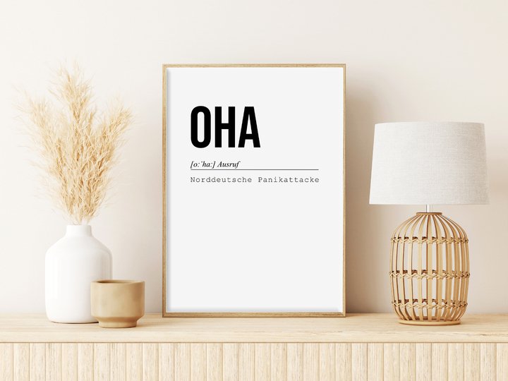 Poster OHA Norddeutsche Panikattacke lustiges Poster Wandbild Download