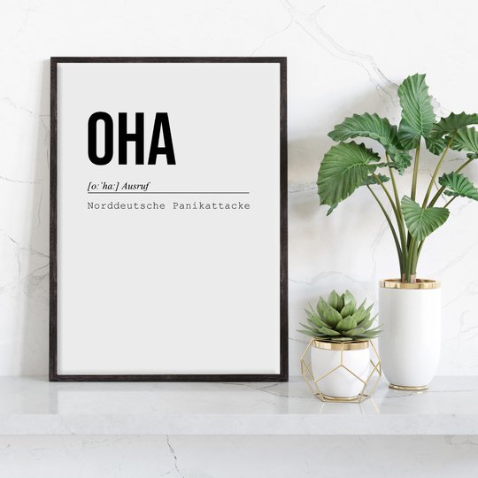 Poster OHA Norddeutsche Panikattacke lustiges Poster Wandbild Download