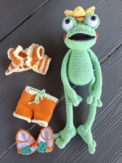 Froschkönig zum verlieben - Amigurumi Häkelanleitung - PDF Deutsch
