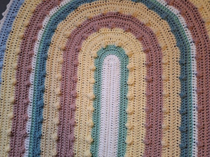 Häkelanleitung: Rainbow Bears Babydecke