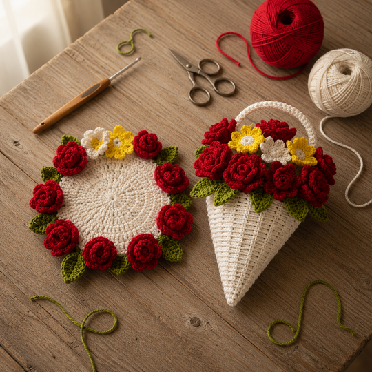 Crochet Flower Bouquet PDF Pattern + English Video Tutorial