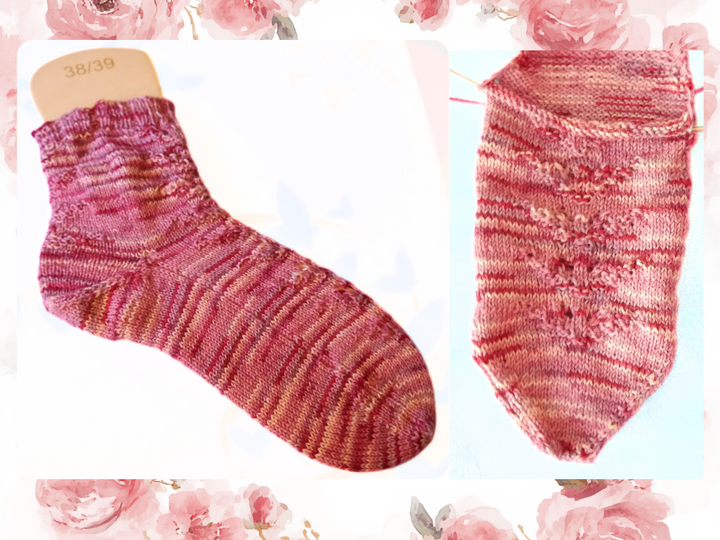Strickanleitung für Toe-up-Socke Shimofuri