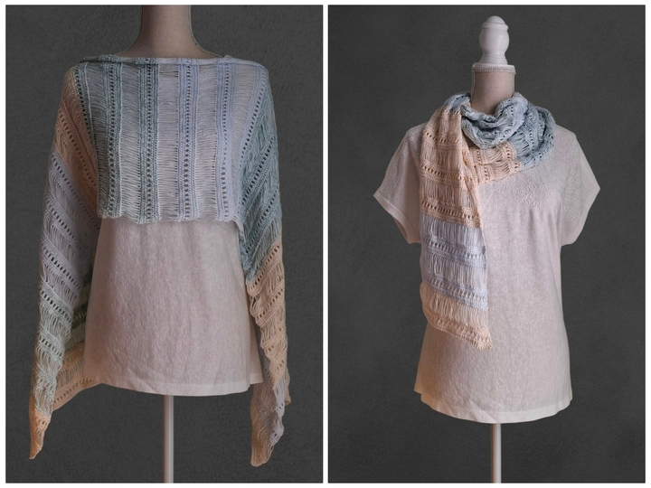 Häkelanleitung Sun-Set Breeze Twinset – 2 in 1: lässiges Shirt & Stola