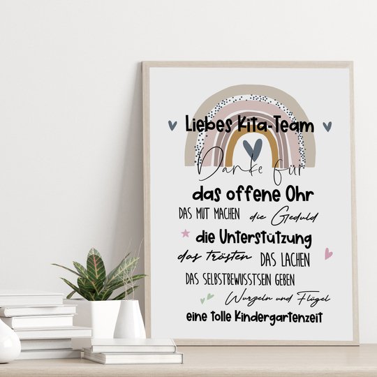 Poster Abschied Kita oder Krippe Abschiedsgeschenk KITA Digitale Datei
