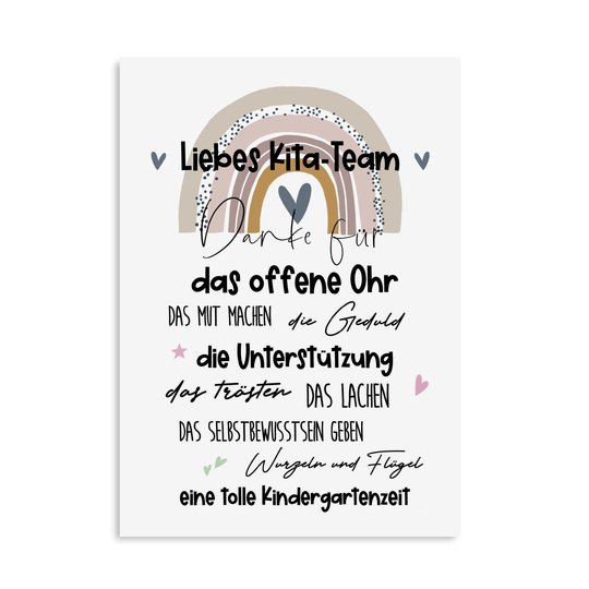 Poster Abschied Kita oder Krippe Abschiedsgeschenk KITA Digitale Datei