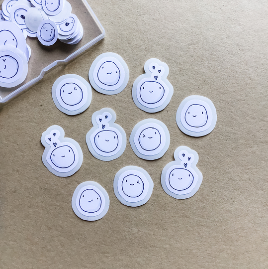 Emoji Sticker "BIG feelings" - Print then Cut png für Schneidplotter