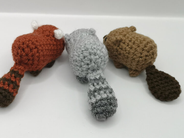 3in1 Mini-Tiere: Waschbär, Roter Panda, Biber - Häkelanleitung by NiggyArts