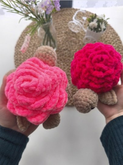 Rosie – Flower Turtle Crochet Pattern | PDF Amigurumi Tutorial No-Sew