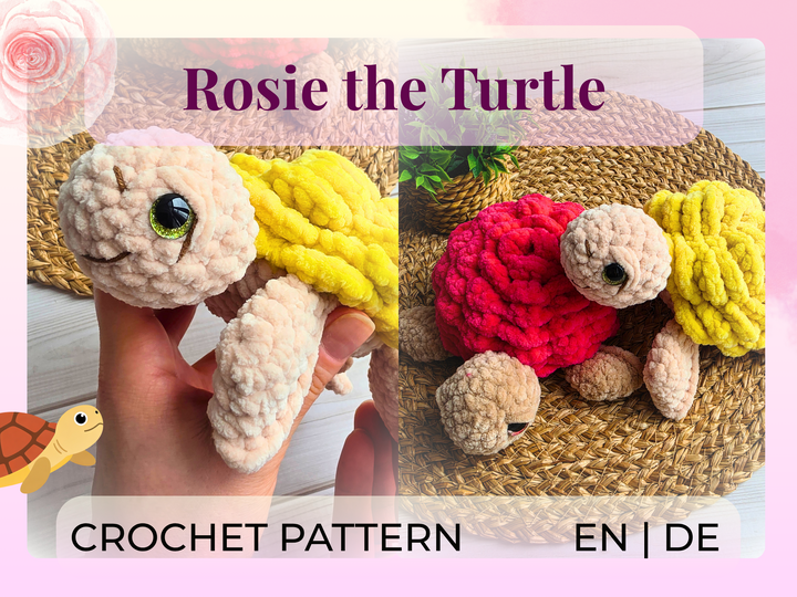 Rosie – Flower Turtle Crochet Pattern | PDF Amigurumi Tutorial No-Sew