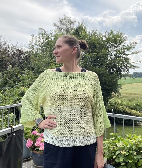 Häkelanleitung für einen leichten Sommerpullover - für Fortgeschrittene