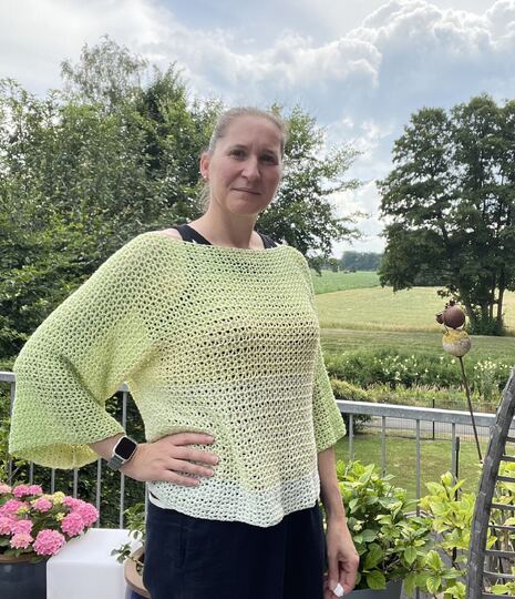 Häkelanleitung für einen leichten Sommerpullover - für Fortgeschrittene