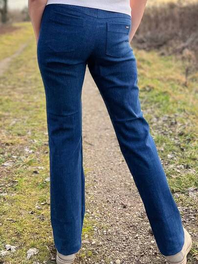 Schnittmuster Mid Waist Bootcut Jeans "Der blaue Pfad" Damen Gr. 16 - 31