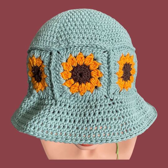 Häkelanleitung Sommerhut Sunflower -für Fortgeschrittene