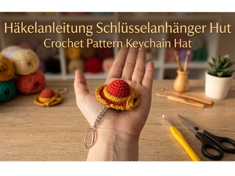 Crochet Pattern: Cute Mini Hat Keychain