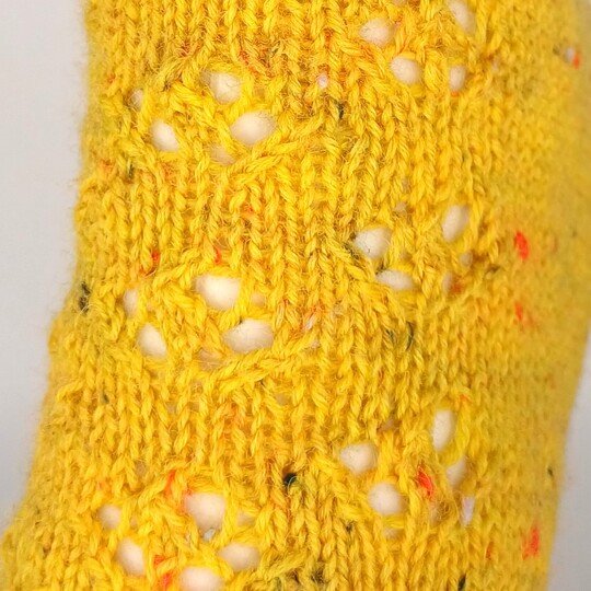 Fixe Quickie Ferse "Pusteblume" - Toe Up mit Lochmuster, 4-fach, Gr.34-47