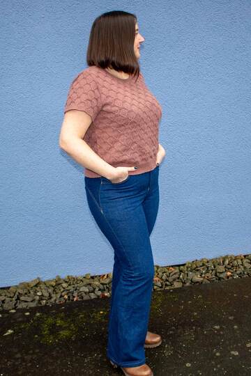 Schnittmuster High Waist Schlagjeans "Der geschlungene Pfad" Damen Gr.16-31