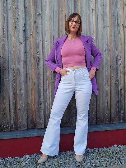 Schnittmuster High Waist Schlagjeans "Der geschlungene Pfad" Damen Gr.32-62