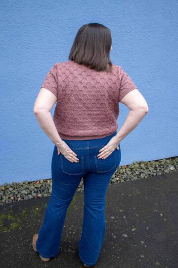 Schnittmuster High Waist Schlagjeans"Der geschlungene Pfad" Damen Gr.64-124