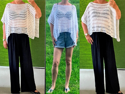 Flatter-Poncho – einfache Häkelanleitung