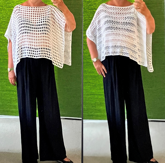 Flatter-Poncho – einfache Häkelanleitung