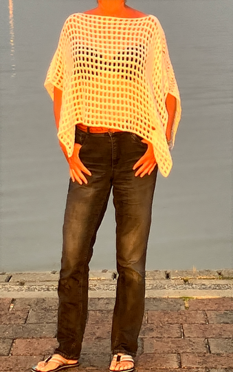 Flatter-Poncho – einfache Häkelanleitung