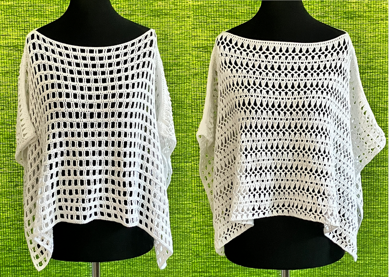 Flatter-Poncho – einfache Häkelanleitung