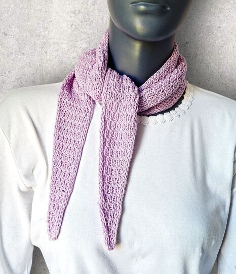 Strickanleitung Mini-Schal, Halstuch aus Baumwollgarn   #383