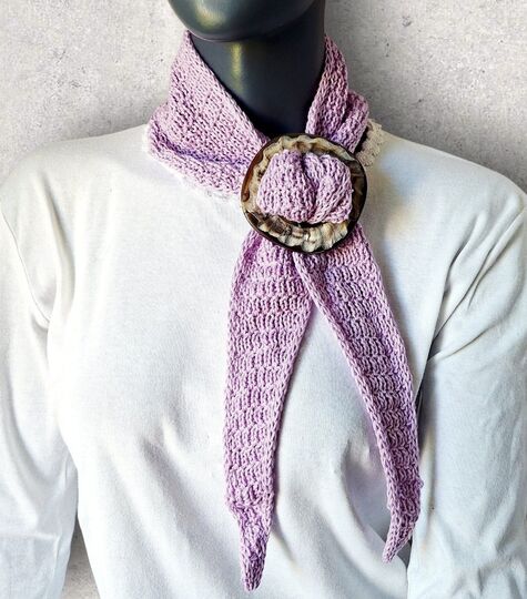 Strickanleitung Mini-Schal, Halstuch aus Baumwollgarn   #383