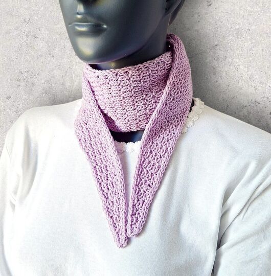 Strickanleitung Mini-Schal, Halstuch aus Baumwollgarn   #383