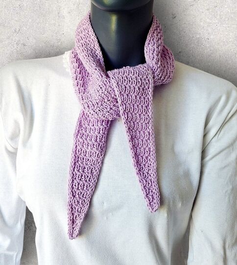 Strickanleitung Mini-Schal, Halstuch aus Baumwollgarn   #383