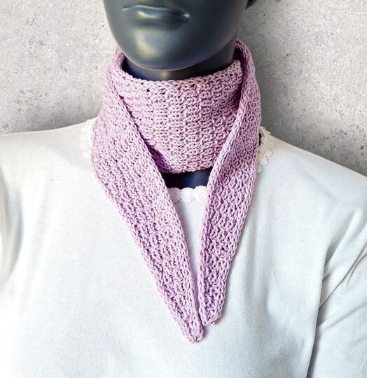 Strickanleitung Mini-Schal, Halstuch aus Baumwollgarn   #383