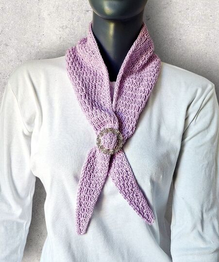 Strickanleitung Mini-Schal, Halstuch aus Baumwollgarn   #383
