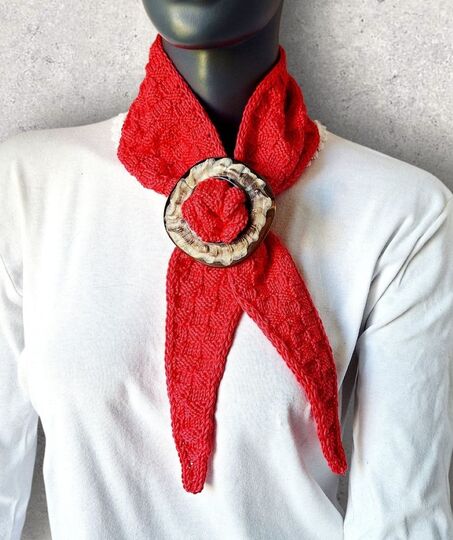 Strickanleitung Mini-Schal, Halstuch aus Baumwollgarn   #384