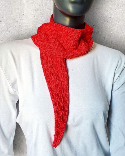 Strickanleitung Mini-Schal, Halstuch aus Baumwollgarn   #384