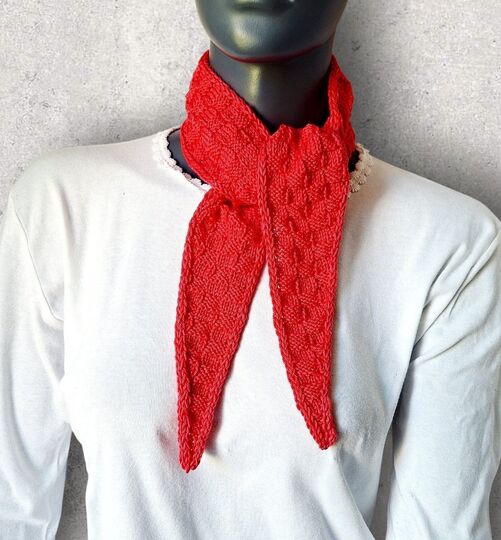 Strickanleitung Mini-Schal, Halstuch aus Baumwollgarn   #384