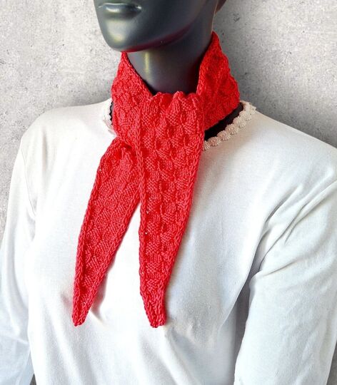 Strickanleitung Mini-Schal, Halstuch aus Baumwollgarn   #384