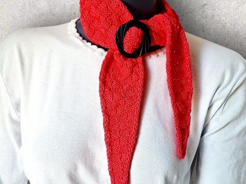 Strickanleitung Mini-Schal, Halstuch aus Baumwollgarn   #384