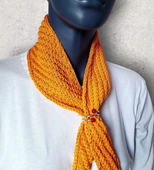 Strickanleitung Mini-Schal, Kurzschal aus Baumwollgarn, Halstuch  #386
