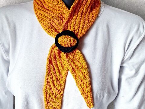 Strickanleitung Mini-Schal, Kurzschal aus Baumwollgarn, Halstuch  #386