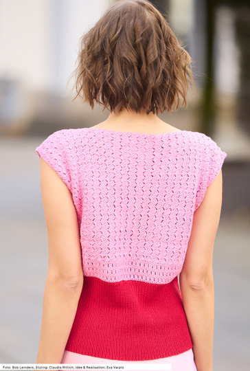 Häkelshirt mit Strickbund